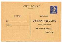 Muller 0,20 C. Bleu.  T.S.C N°E2e (cat. Sinais) "Cinéma Publicité" - Altri & Non Classificati