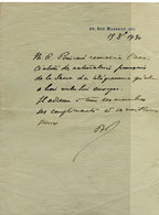 France : Petite Lettre Autographe De Raymond Poincaré - Altri & Non Classificati