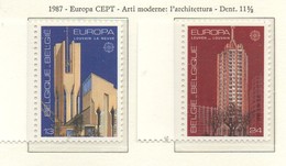 PIA  -  BELGIO  -  1987  : Europa - Architettura Moderna -   (Yv 2251-52) - 1987