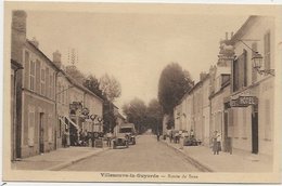 CPSM - Garage Automobiles Route De Sens VILLENEUVE-LA-GUYARD 89 - Villeneuve-la-Guyard