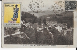 1931 - CARTE De LA BOURBOULE (PUY DE DOME) => TLEMCEN (ALGERIE) => SIDI BEL ABBES Avec VIGNETTE => LAON (AISNE) - Militärmarken