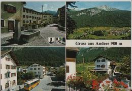 Gruss Aus Andeer An Der San Bernardino-Route, Postauto - Andeer