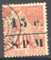 1891  Alphée Dubois 40 Cent. Surchargé 15 C. Et SPM  Yv 14 - Oblitérés