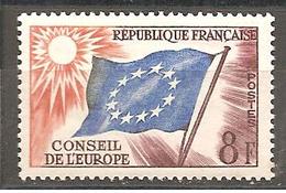 FRANCE / 1958-1959 / Y&T SERVICE N° 17 : Conseil De L'Europe - Afgestempeld