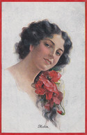 ART DÉCO : SEXY JEUNE FEMME Et FLEURS : MOHR / PAVOT / POPPY - ILLUSTRATION : BILL FISHER - ANNÉE / YEAR : 1925 (aa214) - Fisher, Bill