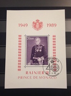 Delcampe - MONACO - Bloc Feuillet 45 - Neuf Avec Oblitération 1er Jour - 1989 - Blocks & Kleinbögen