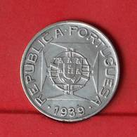 SAINT THOMAS Y PRINCIPE 5 ESCUDOS 1939 - 7 GRS - 0,650 SILVER   KM# 6 - (Nº26414) - Sao Tomé E Principe