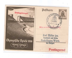Germany 1936 - Special Cancellation And Postcard, Postage Used - Estate 1936: Berlino