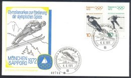 Germany 1972 Cover: Olympic Games Sapporo: Ski Jumping, Figure Skating - Winter 1972: Sapporo