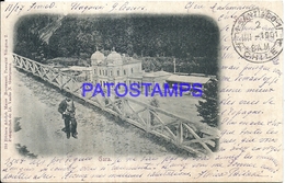 103265 ROMANIA SINATA STATION TRAIN CIRCULATED TO CHILE POSTAL POSTCARD - Romania