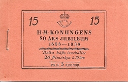 SWEDEN, 1938, Booklet 37 (Facit), Birthday Gustav V (80 Years) - 1904-50