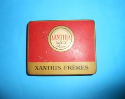 XANTHIA - CIGARETTES EGYPTIENNES ... Vintage Tin Box * LARGER SIZE * Cigarette Zigaretten Sigarette Cigarrillos Cigarros - Empty Tobacco Boxes