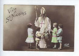 CPA Carte Photo Vive Saint Nicolas  Fauvette N° 1459 - Saint-Nicholas Day