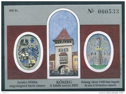 1371 Hungary History Köszeg Fortress Turks Siege Memorial Sheet MNH - Foglietto Ricordo