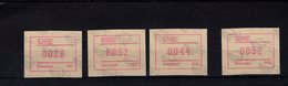 666607570 IRLAND 1992  POSTFRIS MINT NEVER HINGED POSTFRISCH EINWANDFREI MICHEL SET 4 S2 AUTOMAAT NR 3 - Franking Labels