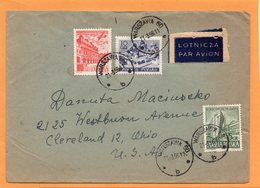 Poland 1956 Air Mail Cover Mailed To USA - Covers & Documents