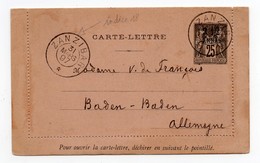 !!! PRIX FIXE : ENTIER POSTAL DE ZANZIBAR POUR L'ALLEMAGNE DU 31/3/1897 - Covers & Documents