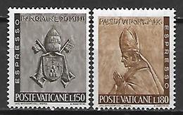 VATICAN     -    EXPRES    -   1966 .     Y&T N° 17 / 18  * .  Armoiries  /  Pape Paul VI - Express