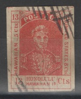 Hawaii - YT 6a Oblitéré - Papier épais - Un Petit Aminci - Hawaii