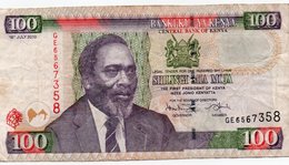 KENYA 100 SHILLINGS 2010 P-48e.2 CIRC. - Kenia