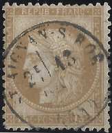 CERES 1871 N°55 15b Bistre Brun Obl Dateur Type 16 De Saint Aignan Sur Roe TTB !! - 1871-1875 Ceres