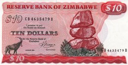 ZIMBABWE 10 DOLLARS 1983 P-3d UNC - Zimbabwe