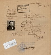 VP13.337 - MILITARIA - PARIS 1936 - Carte Du Combattant Ancien Soldat DEVAISE Du 23è Rgt D'Infanterie à LYON - Documents