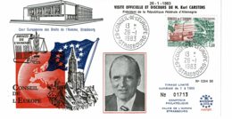1983 - Strasbourg -Conseil De L'Europe -Visite Officielle Et Discours De Mr CARSTENS Pdt De La Rép. Fédérale D'Allemagne - Instituciones Europeas
