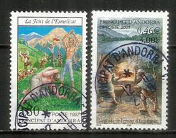 Légendes: La Source Du Tout-Puissant / La Légende Du Lac D'Engolster. 2 Timbres Oblitérés, 1 ère Qualité - Used Stamps