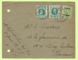 194 +BZ 41 (mixte Frankeering) Op Brief Stempel POSTES MILITAIRES BELGIQUE 7 (B6791) - OC38/54 Belgische Besetzung In Deutschland