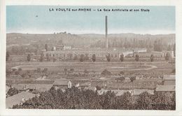La Voulte-sur-Rhône (Ardèche) - Usine De La Soie Artificielle Et Son Stade - Edition Riffard - Carte Colorisée - La Voulte-sur-Rhône