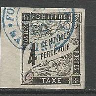 Taxe   N° 4 CACHET FORT DE FRANCE MARTINIQUE TB - Portomarken