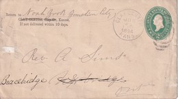 USA 1894  ENTIER POSTAL/GANZSACHE/POSTAL STATIONERY  LETTRE CLAY CENTER - ...-1900