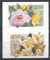 Norvège 2001 N°1326/1327 En Paire Neufs** Roses - Unused Stamps