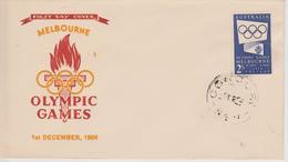 FDC AUSTRALIE JEUX OLYMPIQUES DE MELBOURNE 1956 - Summer 1956: Melbourne