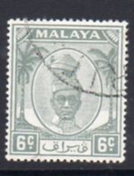 Malaya Perak 1950-6 Sultan Izzuddin Shah Definitives 6c Value, Used, SG 133 - Perak