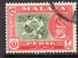 Malaya Perak 1957-61 Definitives $2 Value, P. 13x12½, Used, SG 160a - Perak