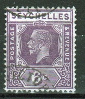 Seychelles George V 1921 Single 6 Cent Deep Purple Stamp. - Seychelles (...-1976)