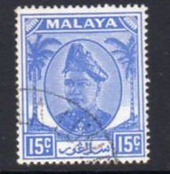 Malaya Selangor 1949-55 Sultan Alam Shah Definitives 15c Value, Used, SG 100 - Selangor