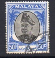 Malaya Selangor 1949-55 Sultan Alam Shah Definitives 50c Value, Used, SG 107 - Selangor