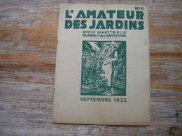 REVUE BIMESTRIELLE DU JARDIN ET DE L'HORTICULTURE  L'AMATEUR DES JARDINS SEPTEMBRE 1933 N° 6 - Jardinería