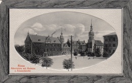 RIESA (Sachsen) - Albertplatz Mit Rathaus U. Klosterkirche, Verlag Otto Jensen Riesa, Prägekarte 192?, Gute Erhaltung - Riesa