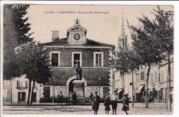 Cpa Carte Postale Ancienne - Hagetmau Place De La Republique 1906 - Hagetmau