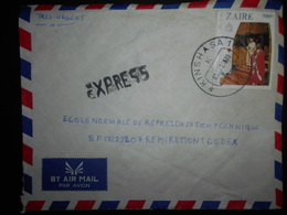 Zaire Lettre Express De Kinshasa 1983 Pour Remiremont - Oblitérés