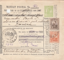 Roumanie Mandat Postal Entier Postal 1913 - Storia Postale