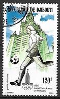 DJIBOUTI    -    FOOTBALL   -   Aéro  -   1980 .  Y&T N° 136 Oblitéré - Usati