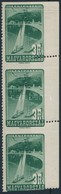 ** 1947 Repülő 3 Ft Függőleges ívszéli Hármascsík Látványos Elfogazással. Felül Törés. - Other & Unclassified