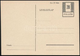 1944/1945 Nyíregyháza Helyi Kiadás 20f Díjjegyes Levelezőlap III. Változat 'b' Típus (3.000) (Nevetséges Katalógusár) - Other & Unclassified