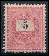 * 1889 5kr Fekete Görbe Vonal és Festékpontok Az értékjelzés Felett / Körül - Otros & Sin Clasificación