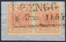 O 1850 3kr HP III Pár ,,ZENGG 1854' - Sonstige & Ohne Zuordnung